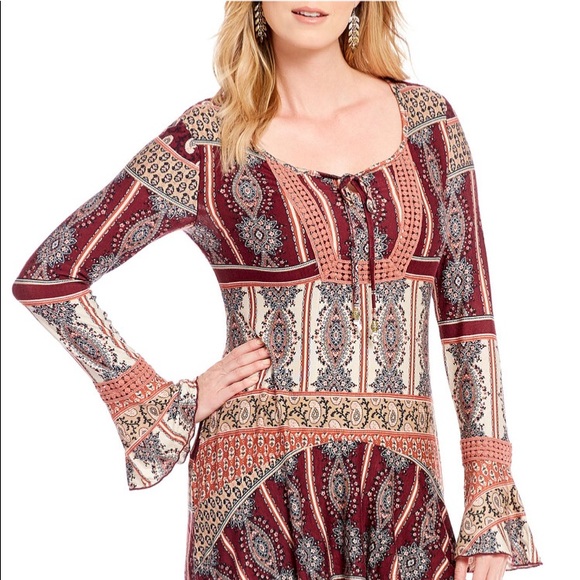 ONE WORLD Tops - One World Fluted Sleeve Boho PetiteBruschetta